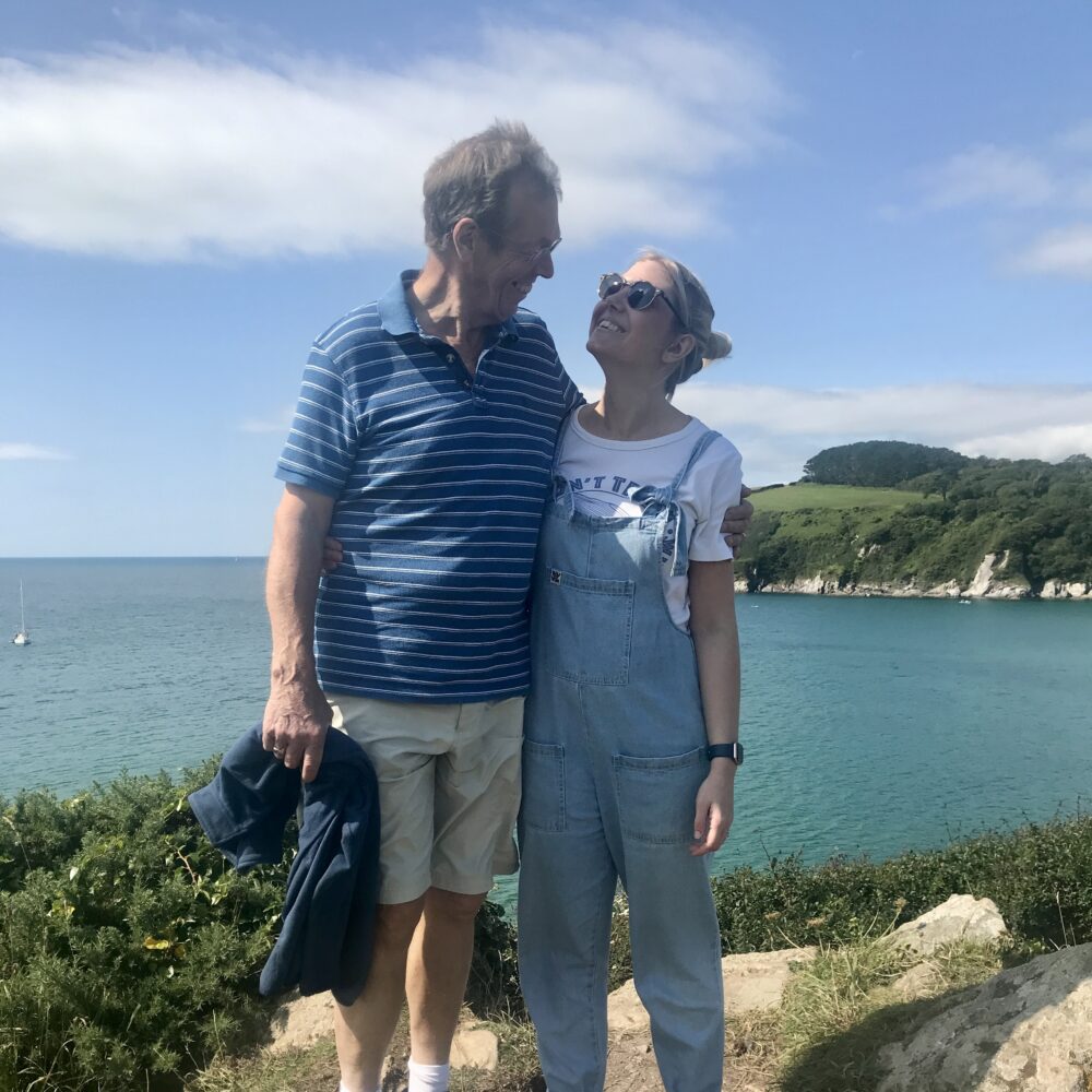 Alex Spooner with her dad Robert Spooner
