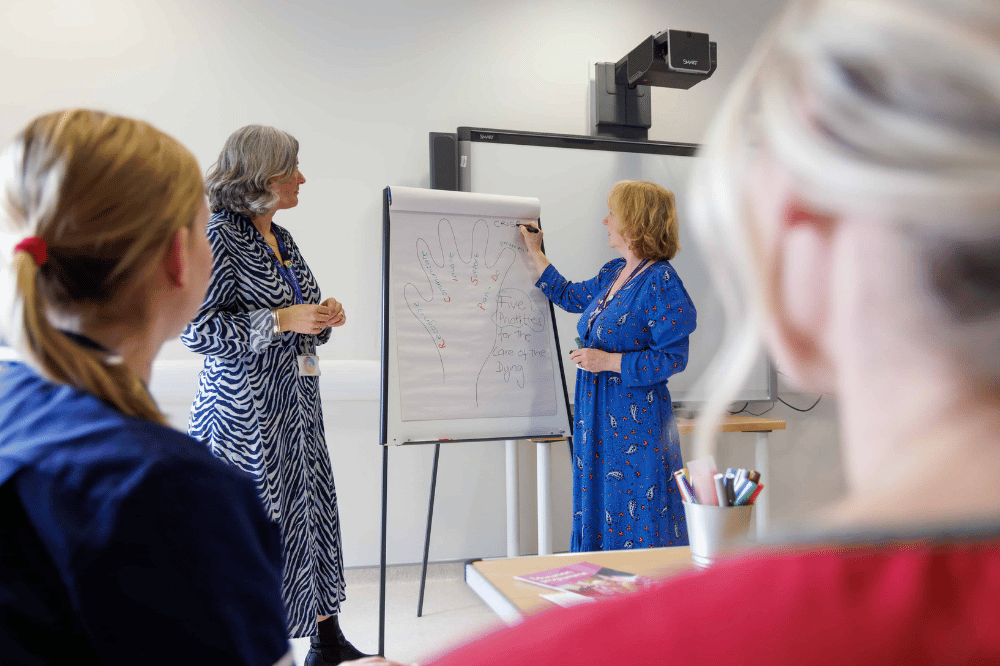 Kerry and Catherine conducting a learning event