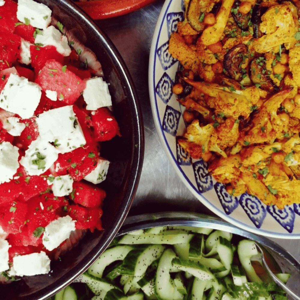 Colourful Mediterranean dishes