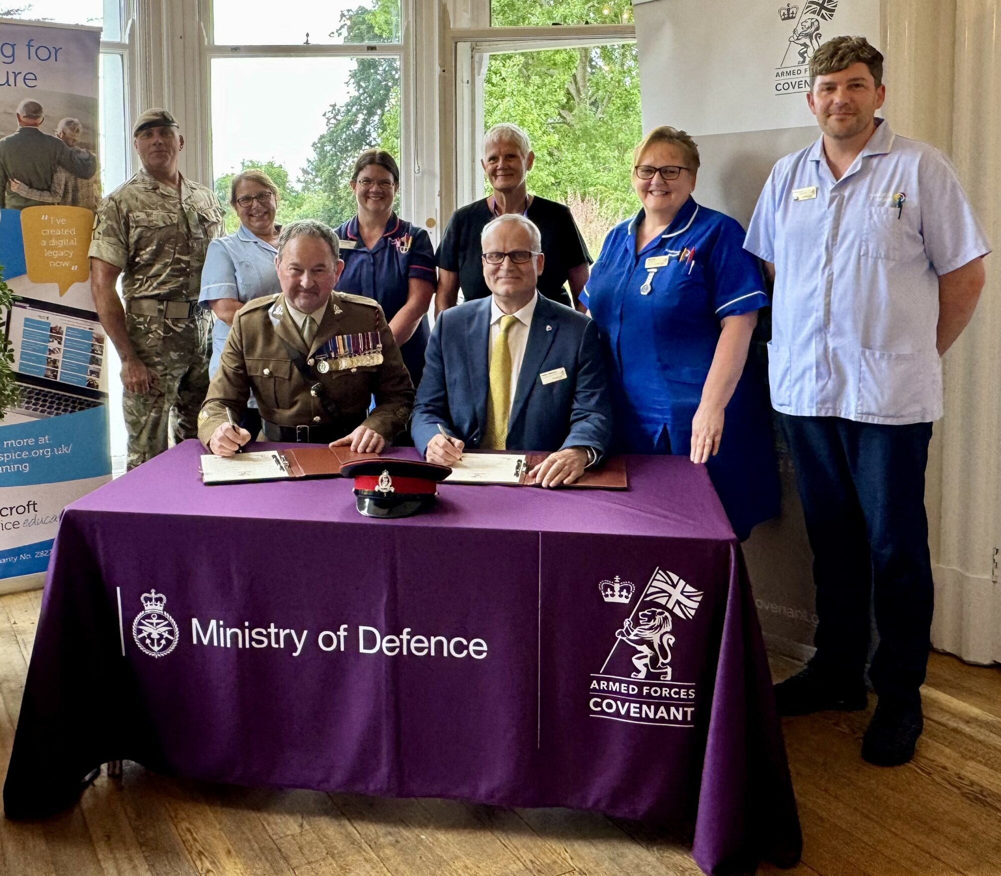 Rowcroft Hospice signs covenant in support of Armed Forces community